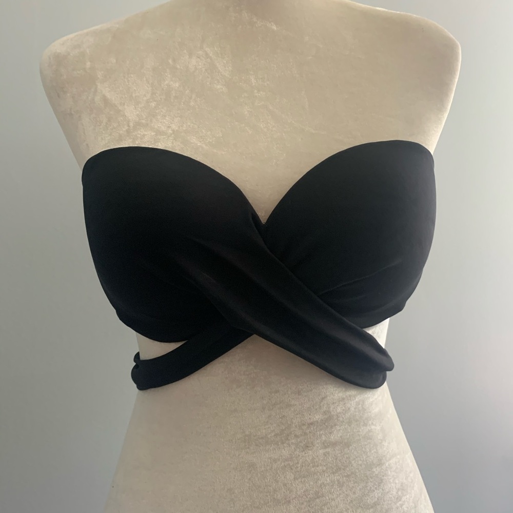Black wrap bandeau bikini VS